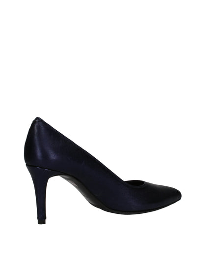 L'amour Décolleté Metal Blu in pelle