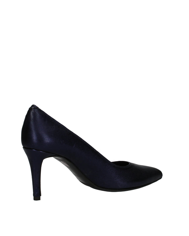 L'amour Décolleté Metal Blu in pelle