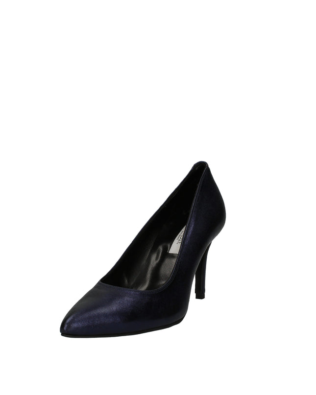 L'amour Décolleté Metal Blu in pelle