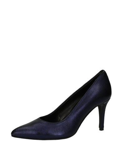 L'amour Décolleté Metal Blu in pelle