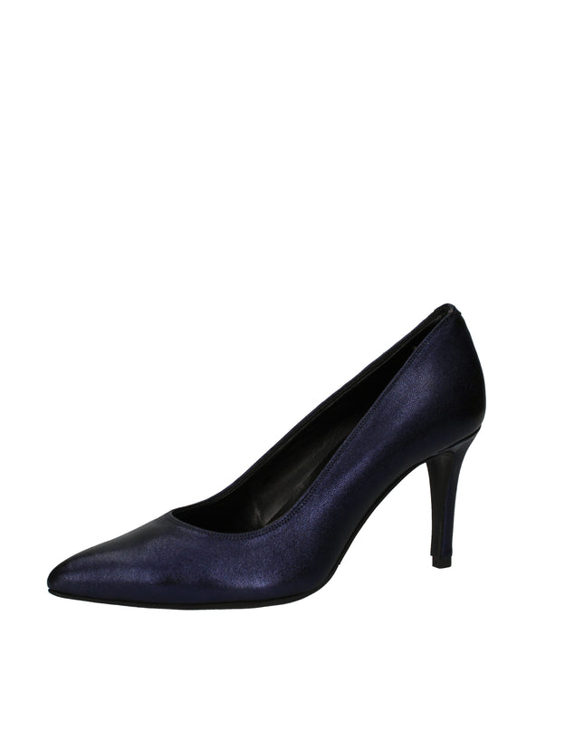 L'amour Décolleté Metal Blu in pelle