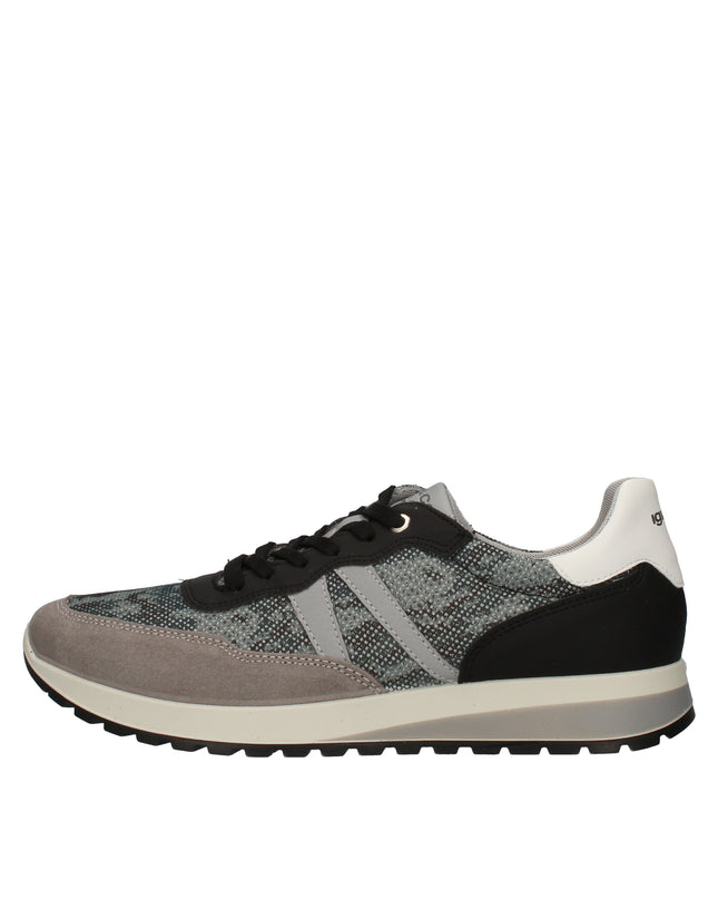 Igi&co sneakers in suede e tessuto stampato