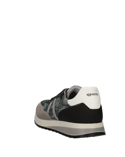 Igi&co sneakers in suede e tessuto stampato