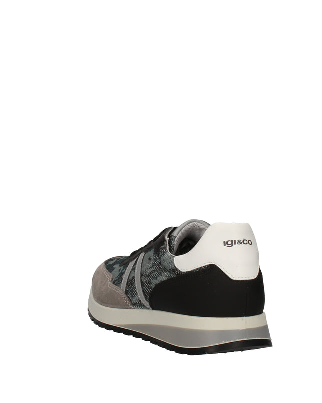 Igi&co sneakers in suede e tessuto stampato