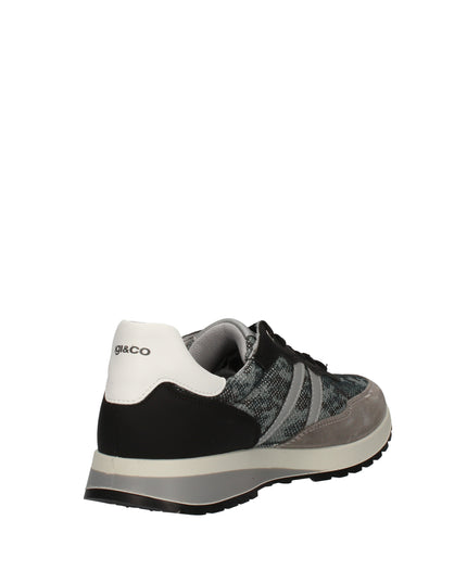 Igi&co sneakers in suede e tessuto stampato