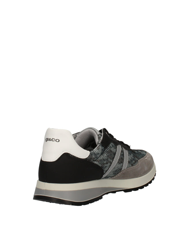 Igi&co sneakers in suede e tessuto stampato