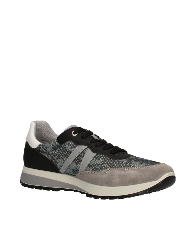 Igi&co sneakers in suede e tessuto stampato