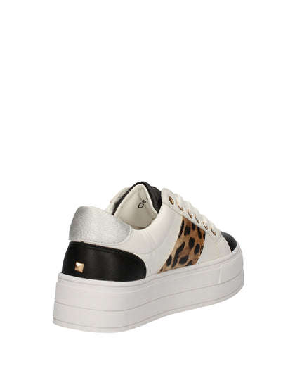 Gio Cellini sneakers con fondo a cassetta, scritte e applicazione animalier