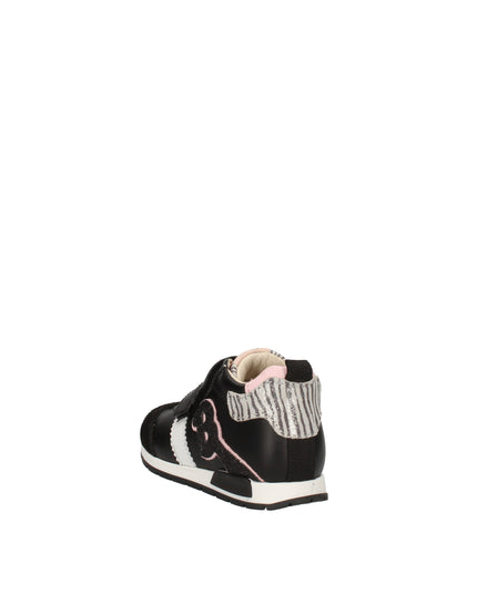 Balducci sneakers con doppio velcro in pelle e camoscio con dettagli animalier