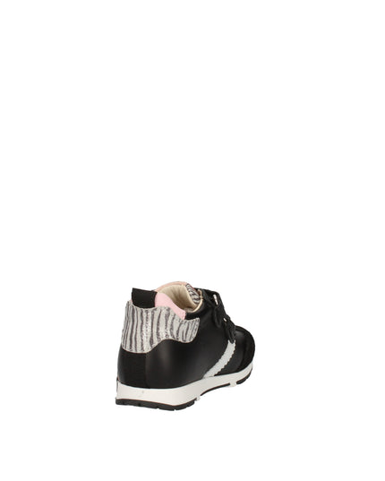 Balducci sneakers con doppio velcro in pelle e camoscio con dettagli animalier