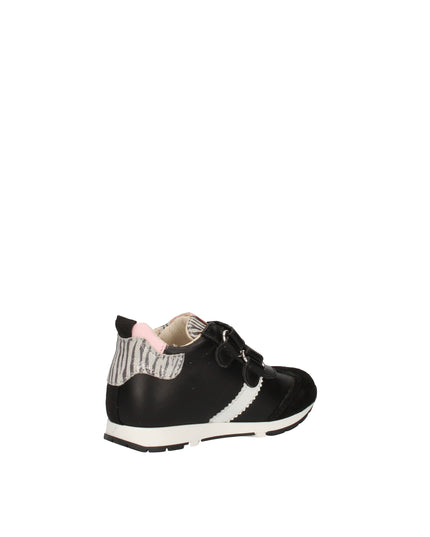 Balducci sneakers con doppio velcro in pelle e camoscio con dettagli animalier