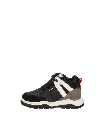 Balducci sneakers alte in pelle e tessuto