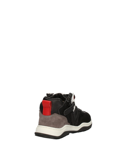 Balducci sneakers alte in pelle e tessuto