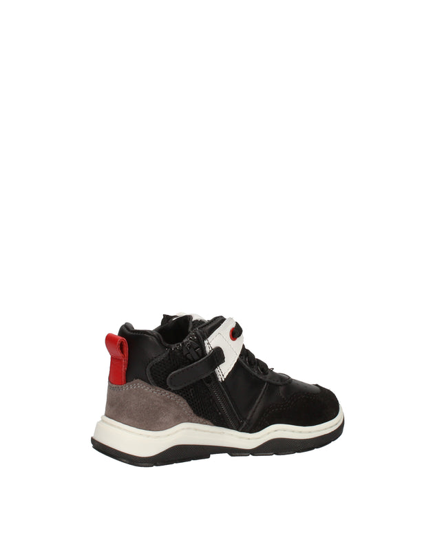 Balducci sneakers alte in pelle e tessuto