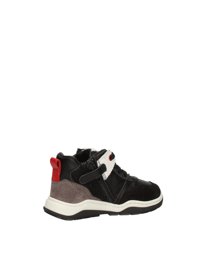 Balducci sneakers alte in pelle e tessuto