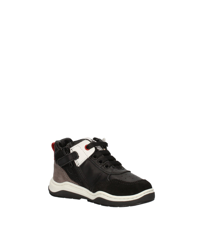 Balducci sneakers alte in pelle e tessuto
