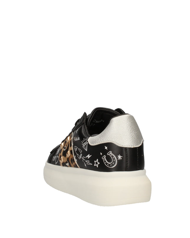 Gio Cellini sneakers con disegni, stampa animalier e borchie