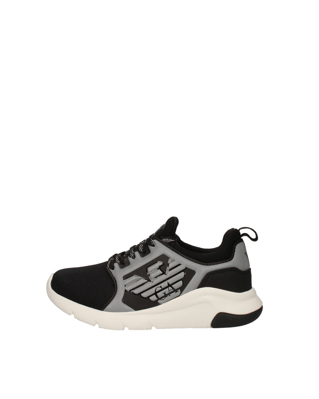 Ea7 sneakers in tessuto tecnico con logo aquila