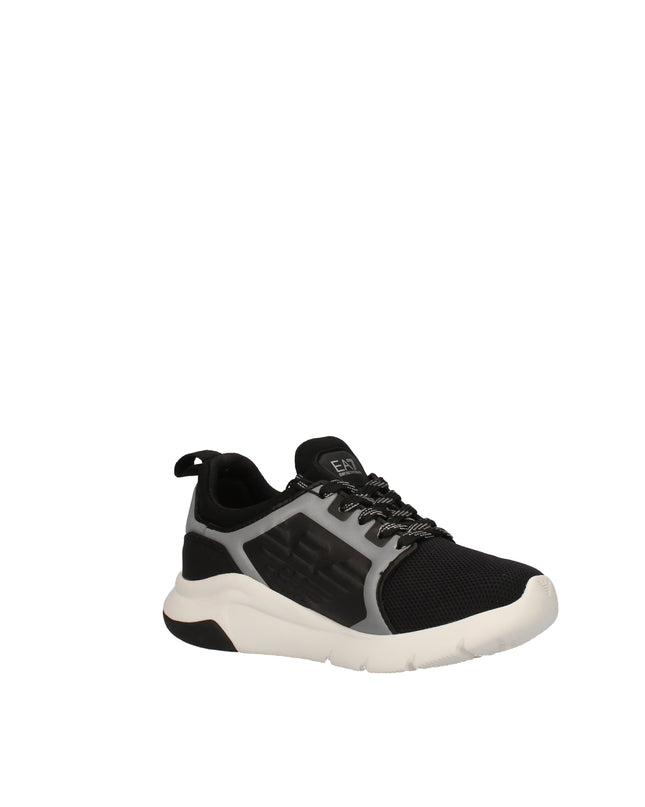 Ea7 sneakers in tessuto tecnico con logo aquila