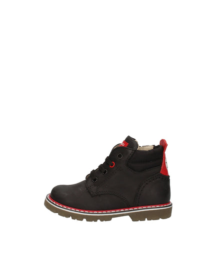 Balducci anfibi in pelle e tessuto con lacci e zip