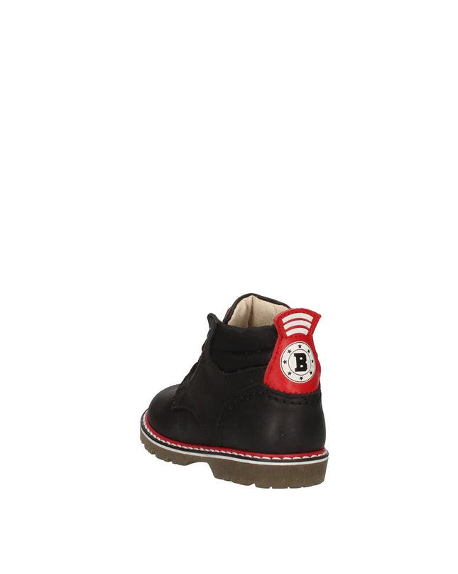 Balducci anfibi in pelle e tessuto con lacci e zip