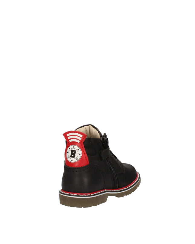 Balducci anfibi in pelle e tessuto con lacci e zip