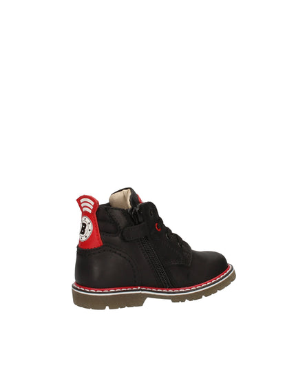 Balducci anfibi in pelle e tessuto con lacci e zip