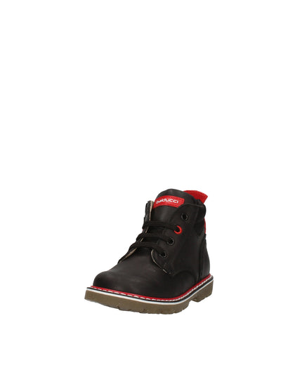 Balducci anfibi in pelle e tessuto con lacci e zip