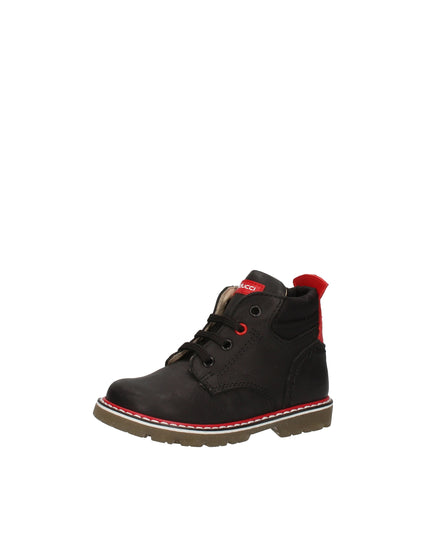 Balducci anfibi in pelle e tessuto con lacci e zip