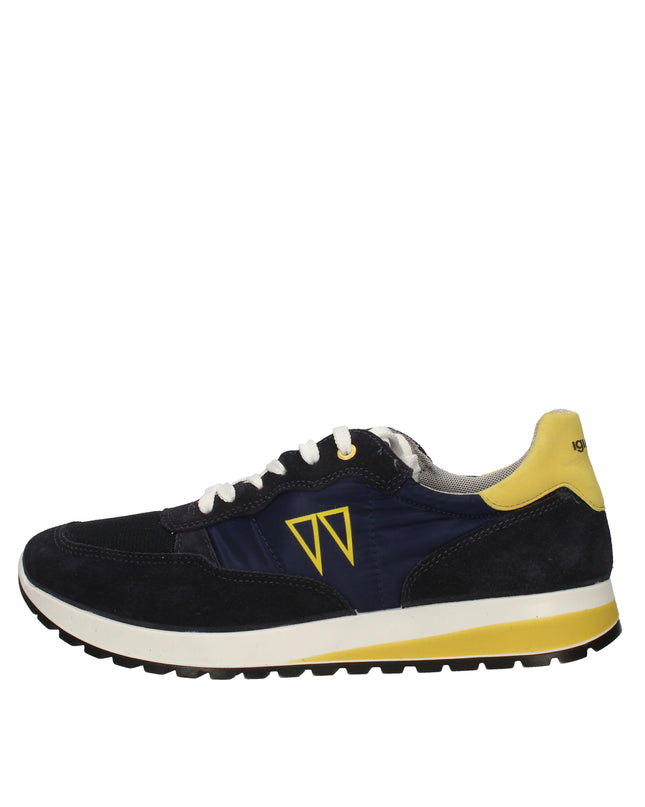 Igi&co sneakers in pelle e tessuto