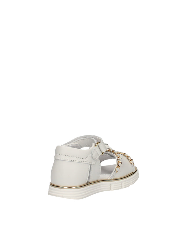 Balducci sandali con catena e fiore con chiusura a velcro