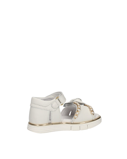 Balducci sandali con catena e fiore con chiusura a velcro