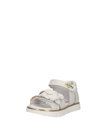 Balducci sandali con catena e fiore con chiusura a velcro