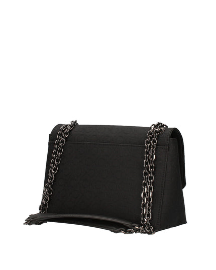 Calvin Klein borsa a spalla con manico catena in tessuto rigido con logo all over
