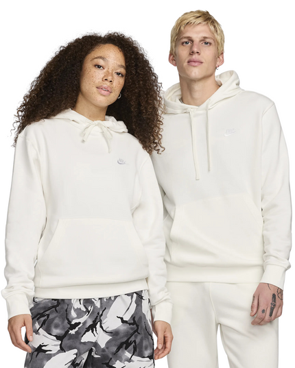 Nike Sportswear Club Fleece2 Felpa con cappuccio bianca