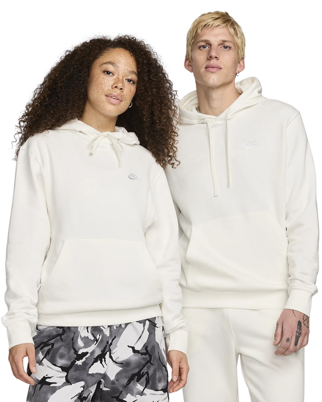 Nike Sportswear Club Fleece Felpa con cappuccio bianca