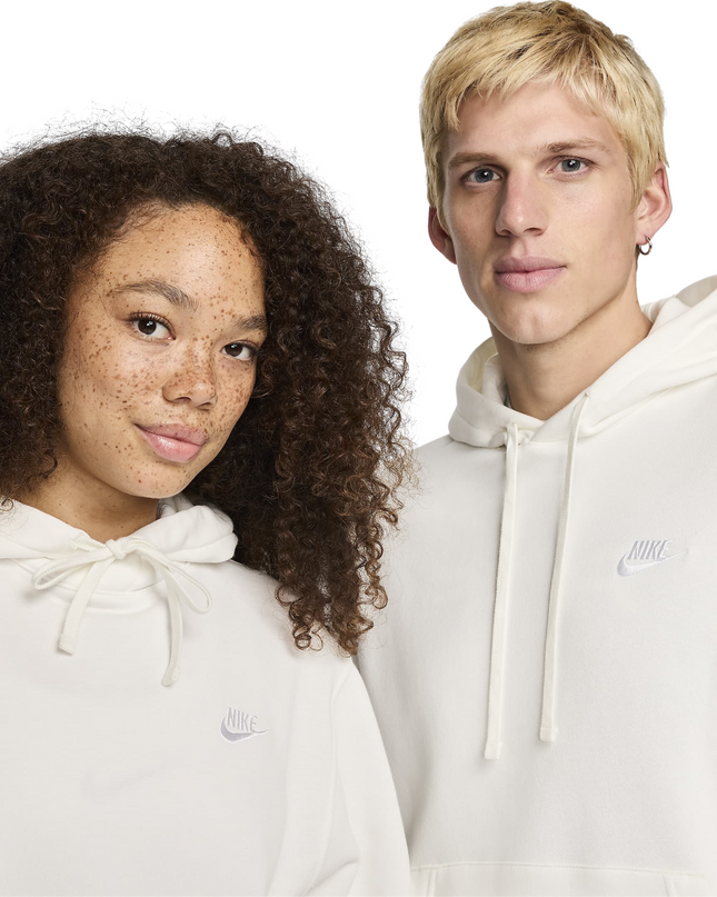 Nike Sportswear Club Fleece Felpa con cappuccio bianca