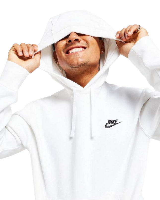 Nike Sportswear Club Fleece Felpa con cappuccio bianca