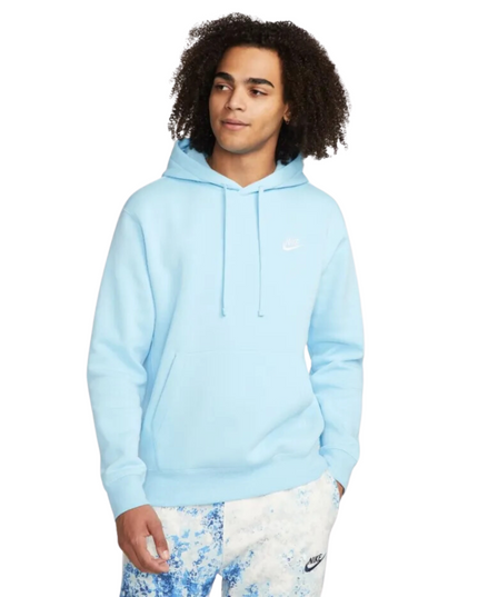 Nike Sportswear Club Fleece Felpa con cappuccio celeste
