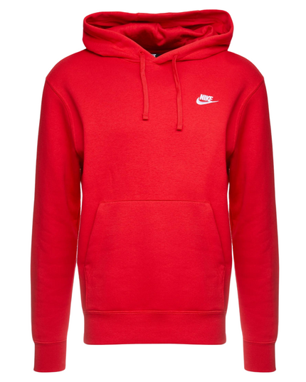 Nike Sportswear Club Fleece Felpa con cappuccio rosso