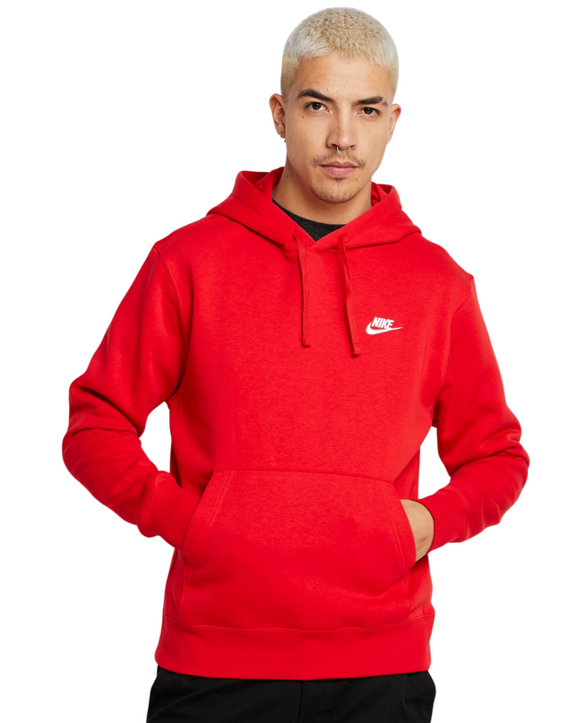Nike Sportswear Club Fleece Felpa con cappuccio rosso