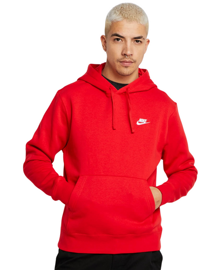 Nike Sportswear Club Fleece Felpa con cappuccio rosso