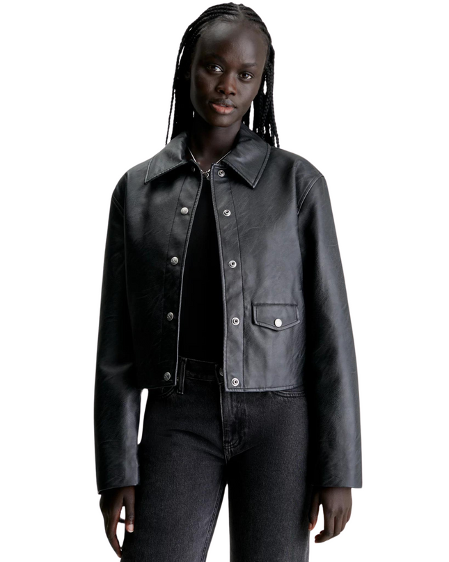 Calvin Klein Giacca In Ecopelle Corta