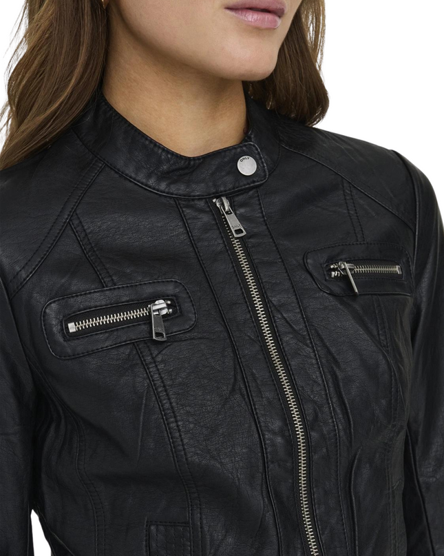 Only giacca biker ecopelle donna