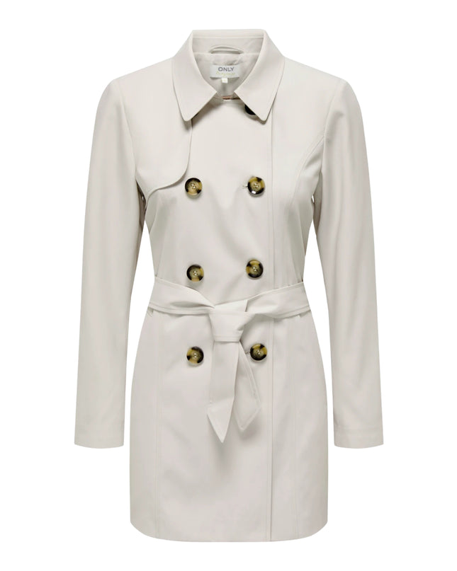 Only Trench Onlvalerie Donna Bianco