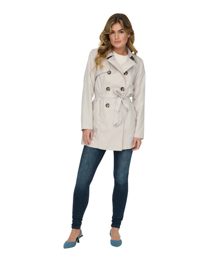 Only Trench Onlvalerie Donna Bianco
