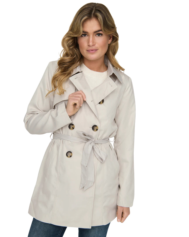 Only Trench Onlvalerie Donna Bianco