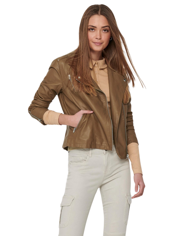 Only giacca in pelle donna