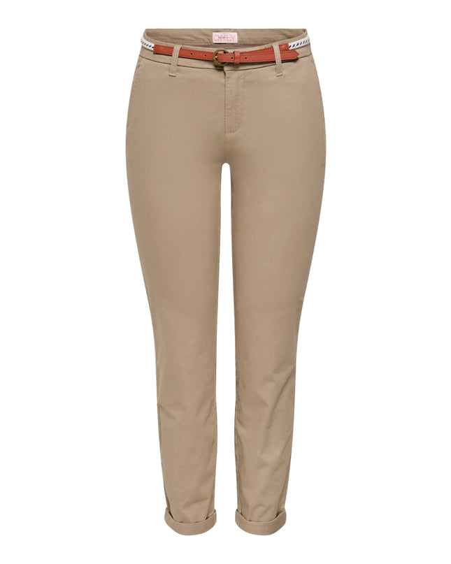 Only Pantalone Onlbiana Regular Fit Donna Marrone