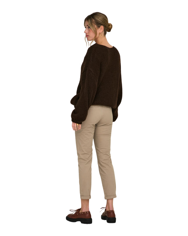 Only Pantalone Onlbiana Regular Fit Donna Marrone